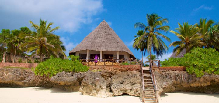 Negozi sulla spiaggia di Zanzibar